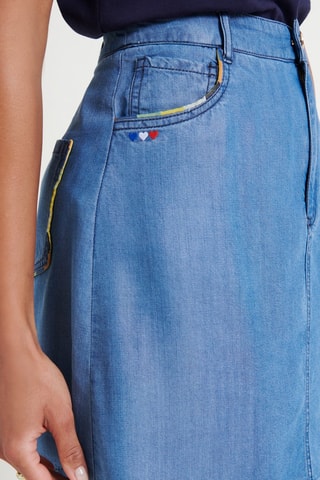 Minijupe taille haute - Bleu clair