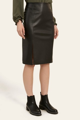 Jupe droite taille haute - Noir