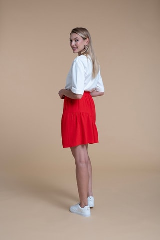 Jupe droite - Rouge