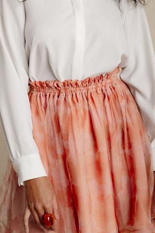 Jupe patineuse tie and dye en tulle - Orange