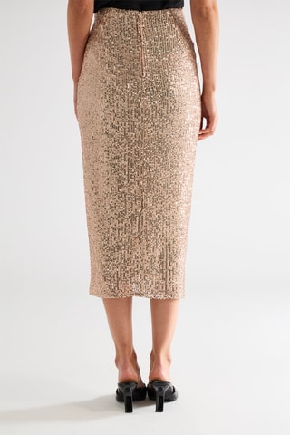 Jupe midi taille haute - Rose