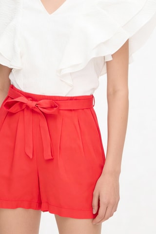 Combishort - Ecru et corail