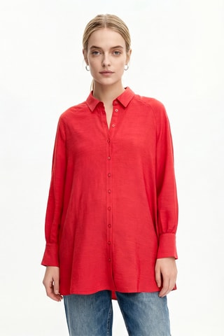 Chemisier oversize - Rouge