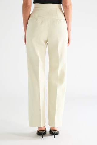 Pantalón relaxed de tiro alto - Marfil