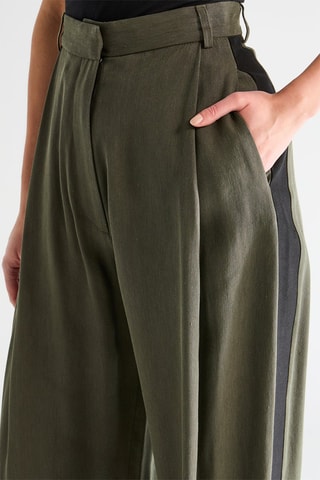 Pantalón de tiro alto - Caqui