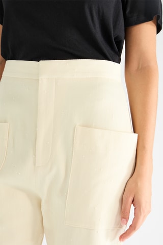 Pantalón 7/8 de tiro alto - Blanco