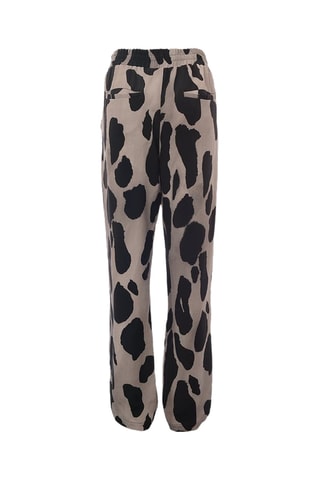 Pantalón de seda - Negro y beige