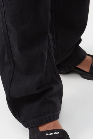 Jean baggy en coton biologique - Noir - Raey