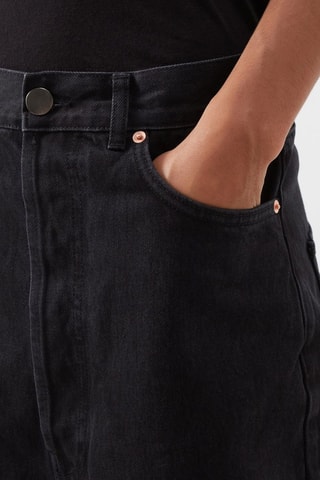 Jean baggy en coton biologique - Noir - Raey