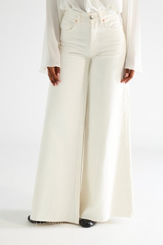 Vaquero flare de algodón orgánico - Blanco