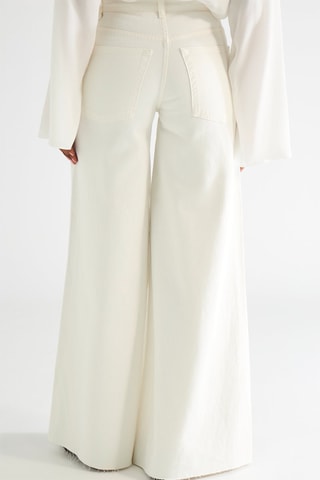 Vaquero flare de algodón orgánico - Blanco