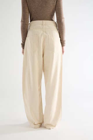 Vaquero baggy de algodón orgánico - Marfil