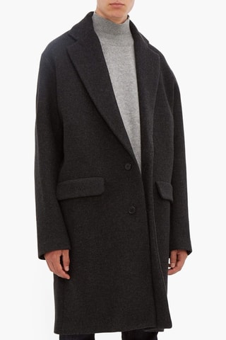 Abrigo de lana virgen - Antracita jaspeado