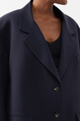 Chaqueta de traje de lana - Negro