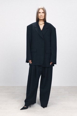 Chaqueta de traje de lana - Negro