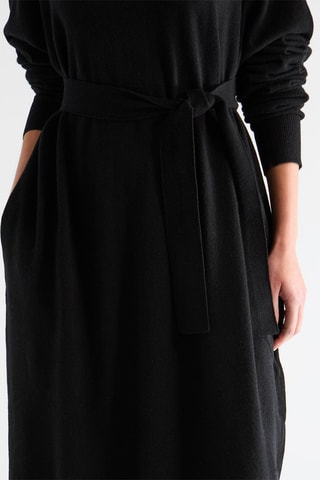 Vestido jersey de cachemir y lana merino - Negro