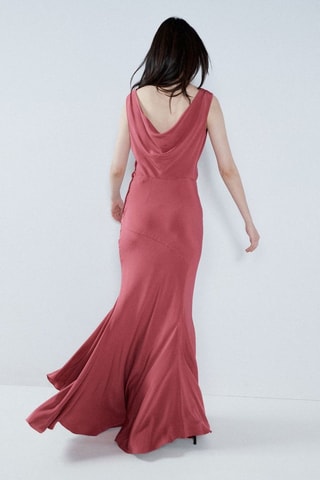 Vestido largo de seda - Rosa viejo