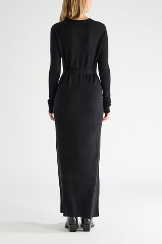 Vestido largo de cachemir - Negro