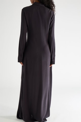 Vestido camisero de algodón orgánico - Negro