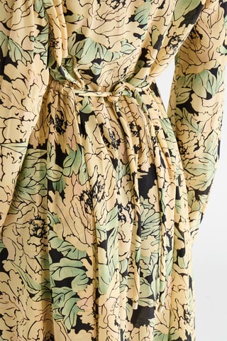 Vestido largo de seda - Amarillo