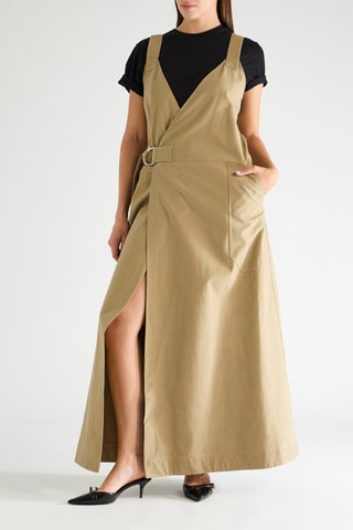 Vestido cruzado - Beige