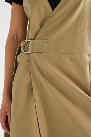 Vestido cruzado - Beige