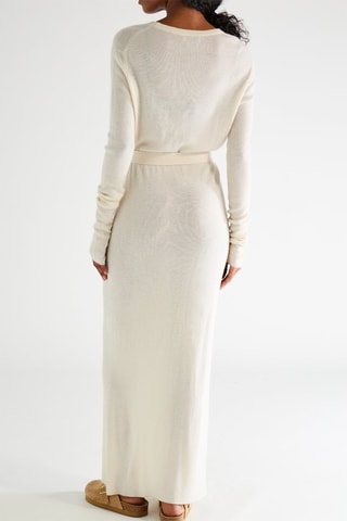 Vestido largo de cachemir - Marfil