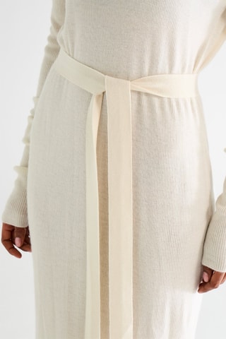 Vestido largo de cachemir - Marfil