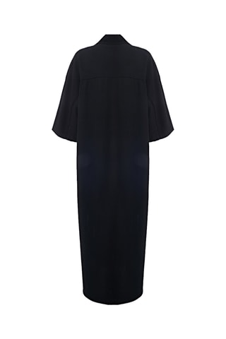 Vestido largo de lino - Negro