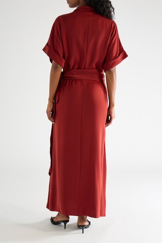 Vestido cruzado - Marrón