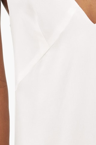 Vestido midi de seda - Blanco