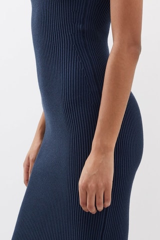 Vestido bustier - Azul petróleo