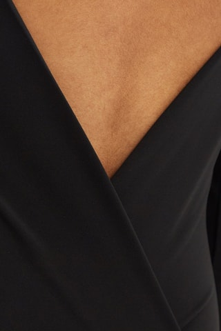 Vestido drapeado - Negro