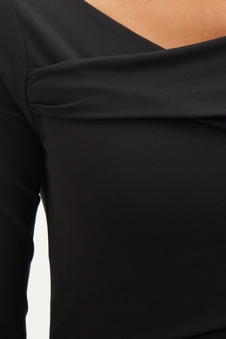 Vestido drapeado - Negro