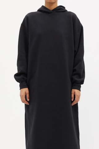 Vestido sudadera de algodón orgánico - Negro