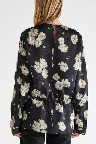 Blusa de seda - Negro