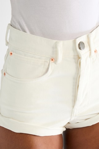 Short vaquero de algodón orgánico de tiro alto - Gris