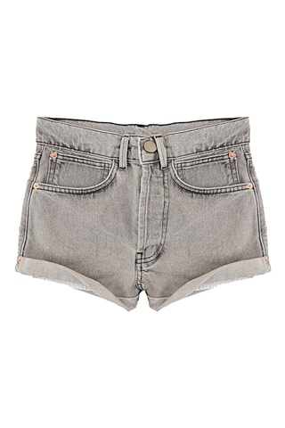Short vaquero de tiro alto - Gris jaspeado