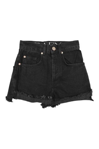 Short vaquero de algodón orgánico - Negro