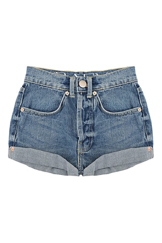 Short vaquero de algodón orgánico - Azul cobalto