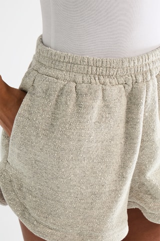 Short de tiro alto - Gris claro jaspeado