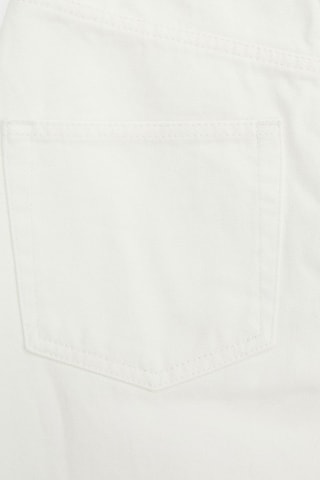 Falda recta vaquera de algodón orgánico - Blanco