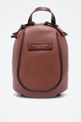 Mochila de piel Domitilla - Marrón