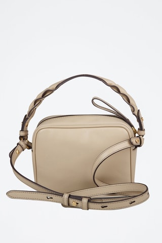 Bolso para cámara de fotos de piel Brigida - Beige