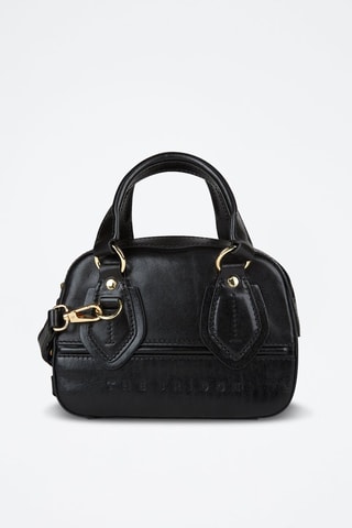 Bolso de piel Daphne - Negro