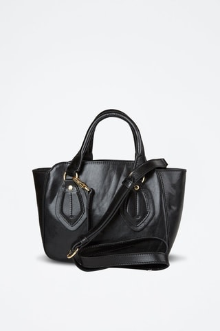 Bolso de piel Daphne - Negro