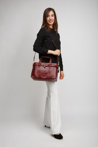 Bolso de piel Vigna Nuovo - Burdeos