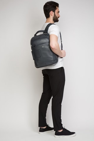 Mochila de piel - Azul