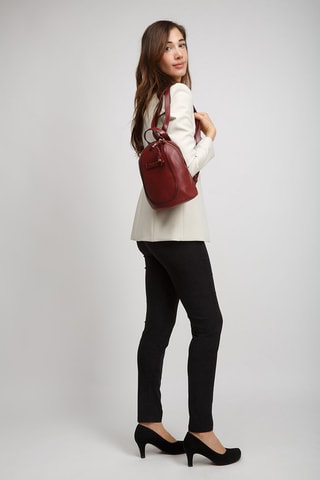 Mochila de piel Domitilla - Burdeos