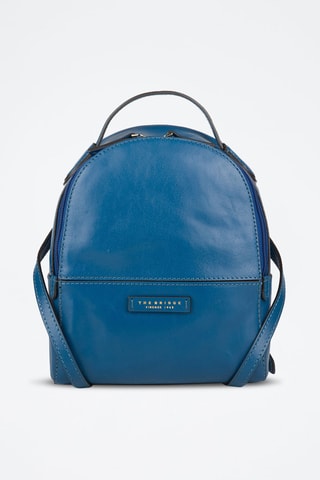 Mochila de piel Elettra - Azul oscuro 